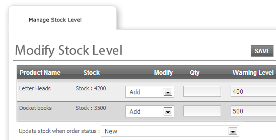 Stock Management - web to print Ireland and Print MIS Software